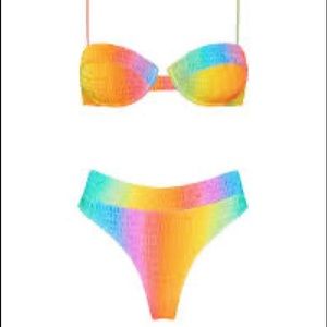 NWT Triangl Remi rainbow bikini S TOP/XS BOTTOM